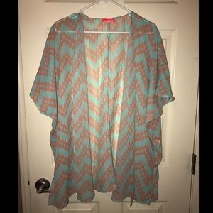Chiffon printed wrap top size: ONE SIZE